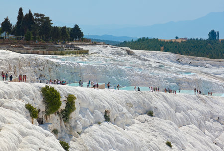 Travertine pools and terraces - Pamukkale Turkeyのeditorial素材