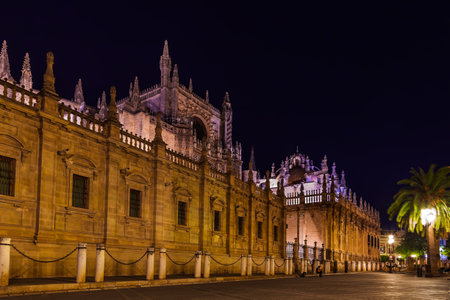 Cathedral La Giralda at Sevilla Spain - architecture backgroundの写真素材