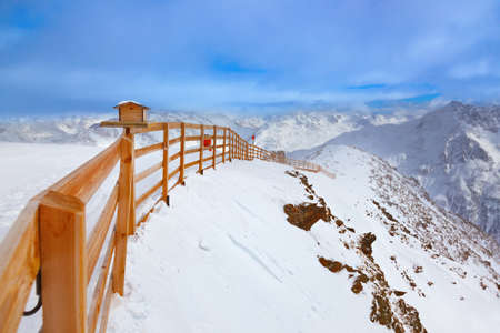 Mountains ski resort Solden Austria - nature and sport backgroundの写真素材