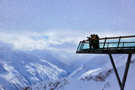 Mountains ski resort Solden Austria - nature and sport background