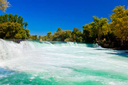Waterfall Manavgat at Turkey - nature travel backgroundの写真素材