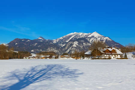 Mountains ski resort Strobl Austria - nature and sport backgroundの写真素材