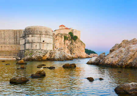 Sunset at Dubrovnik, Croatia - architecture backgroundの写真素材