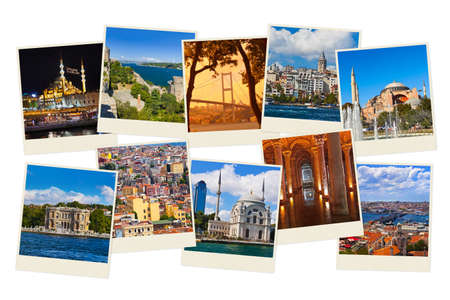 Stack of Istanbul Turkey travel images - nature and architecture background  my photos のeditorial素材