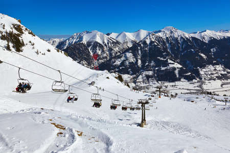 Mountains ski resort Bad Hofgastein Austria - nature and sport backgroundのeditorial素材