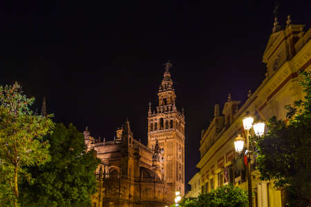 Cathedral La Giralda at Sevilla Spain - architecture backgroundの写真素材