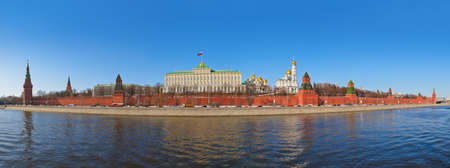 Panorama of Kremlin in Moscow  Russia  at winterの写真素材