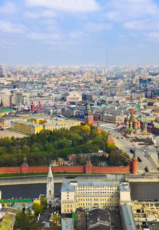 Parade of victory day at Moscow Kremlin - aerial viewのeditorial素材