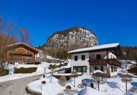 Mountains ski resort St  Gilgen Austria - nature and sport backgroundのeditorial素材