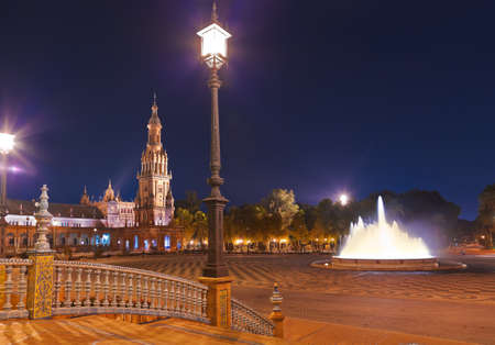 Palace at Spanish Square in Sevilla Spain - architecture backgroundのeditorial素材