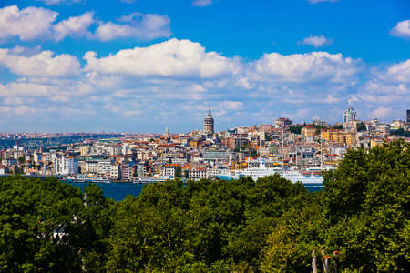 Istanbul view - Turkey travel architecture backgroundの写真素材
