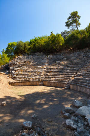 Old amphitheater Phaselis in Antalya, Turkey - archaeology backgroundの写真素材