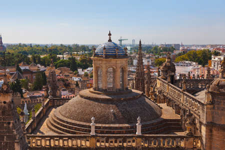 Cathedral La Giralda at Sevilla Spain - architecture backgroundの写真素材
