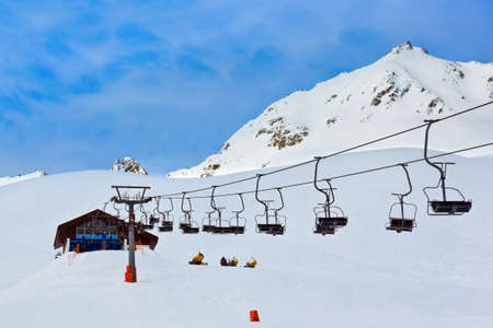 Mountains ski resort Solden Austria - nature and sport background