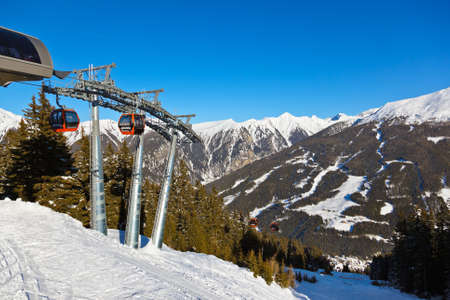Mountains ski resort Bad Gastein Austria - nature and sport backgroundのeditorial素材