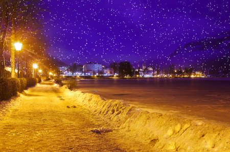Mountains ski resort Zell am See Austria - nature and architecture backgroundの写真素材