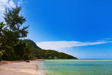 Tropical beach at Seychelles - nature backgroundの写真素材