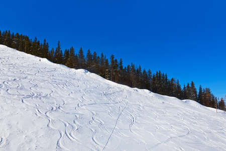 Mountains skis track - St. Gilgen Austria - nature and sport の写真素材