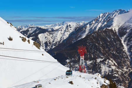Mountains ski resort Bad Hofgastein Austria - nature and sport backgroundの写真素材