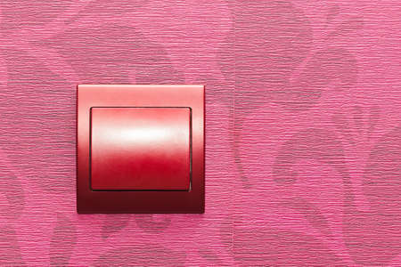 Wall with electric switch - technology interior background