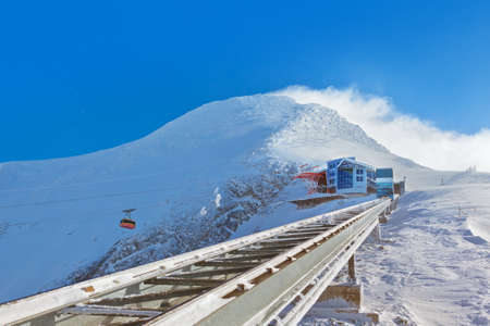 Mountains ski resort Kaprun Austria - nature and sport backgroundのeditorial素材