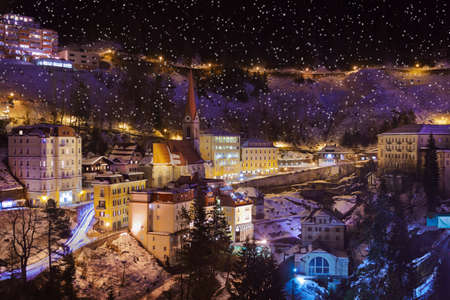 Mountains ski resort Bad Gastein Austria - architecture and nature backgroundの写真素材