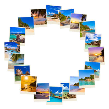 Frame made of summer beach maldives images - nature and travel backgroundの写真素材