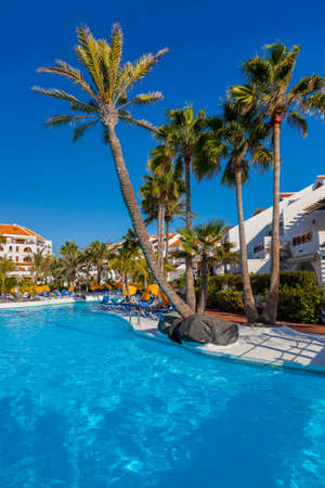 Water pool at Tenerife island - vacation backgroundのeditorial素材