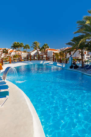 Water pool at Tenerife island - vacation backgroundのeditorial素材