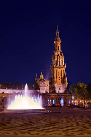 Palace at Spanish Square in Sevilla Spain - architecture backgroundのeditorial素材