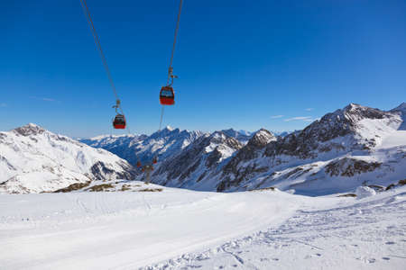 Mountains ski resort Innsbruck Austria - nature and sport backgroundの写真素材