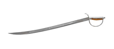 Old saber isolated on white backgroundの写真素材