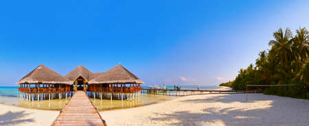 Tropical Maldives island - nature travel backgroundのeditorial素材