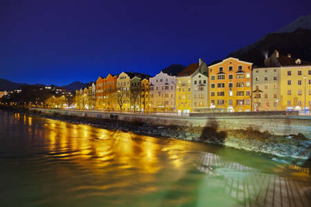Innsbruck Austria - architecture and nature backgroundのeditorial素材