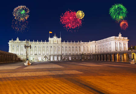 Fireworks in Madrid Spain - holiday backgroundのeditorial素材