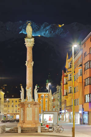 Our Lady statue at old town in Innsbruck Austria - architecture backgroundの写真素材