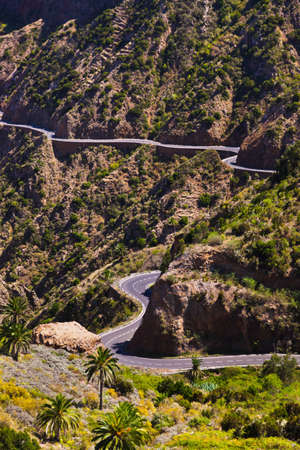 Road in La Gomera island - Canary Spainの写真素材