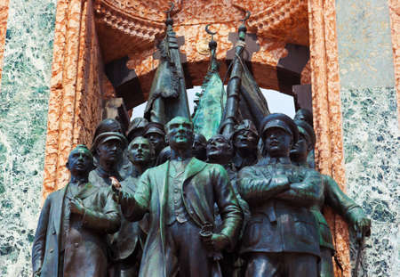 Mustafa Kemal Ataturk statue in Istanbul Turkey - architecture backgroundの写真素材