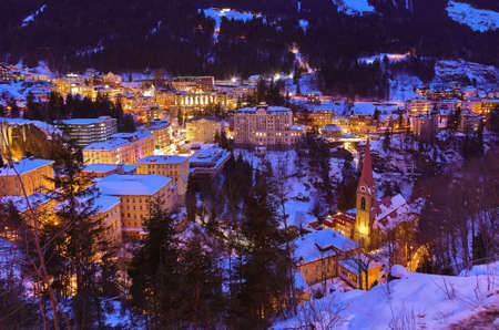 Mountains ski resort Bad Gastein Austria - architecture and nature background