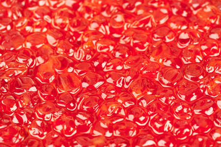 Macro of red caviar - food backgroundの写真素材
