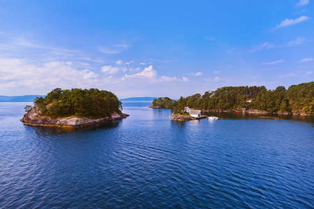 Fjord in Norway - nature and travel backgroundの写真素材