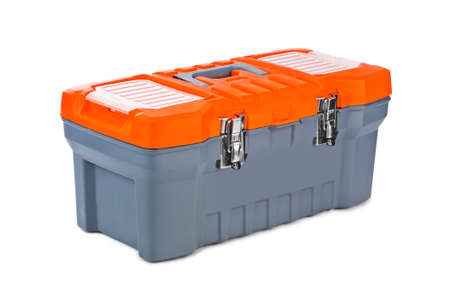 Tool box isolated on white backgroundの写真素材