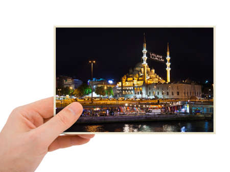 Istanbul Turkey photography in hand (my photo) isolated on white backgroundのeditorial素材