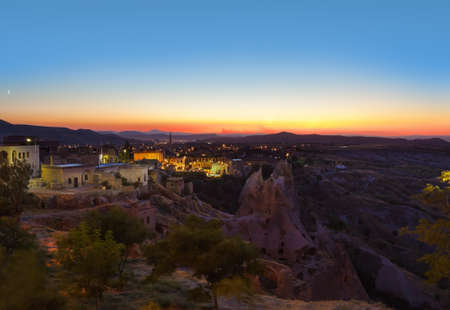 Sunset in Cappadocia Turkey - travel backgroundのeditorial素材