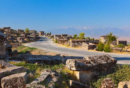 Old ruins at Pamukkale Turkey - architecture backgroundの写真素材