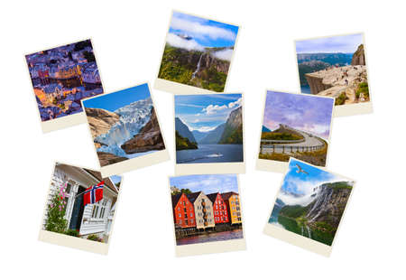 Stack of Norway travel shots - nature and travel background (my photos)のeditorial素材