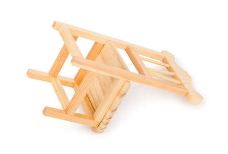 Toy chair isolated on white backgroundの写真素材