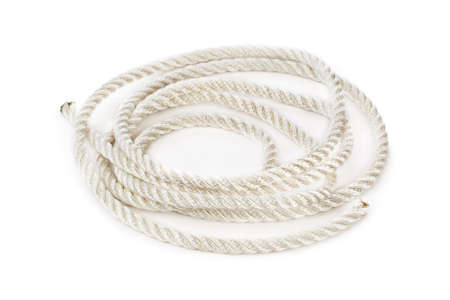 Roll of rope isolated on white background