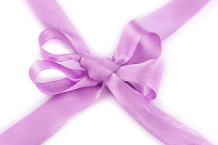 Bow and ribbon isolated on white backgroundの写真素材