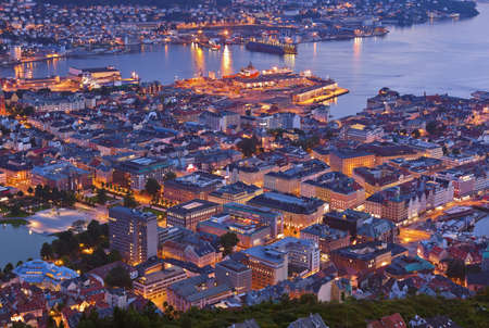 Cityscape of Bergen Norway - architecture backgroundの写真素材